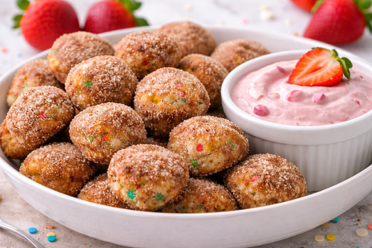 Confetti Cake Mix Churro Bites - Benevolent Bakery