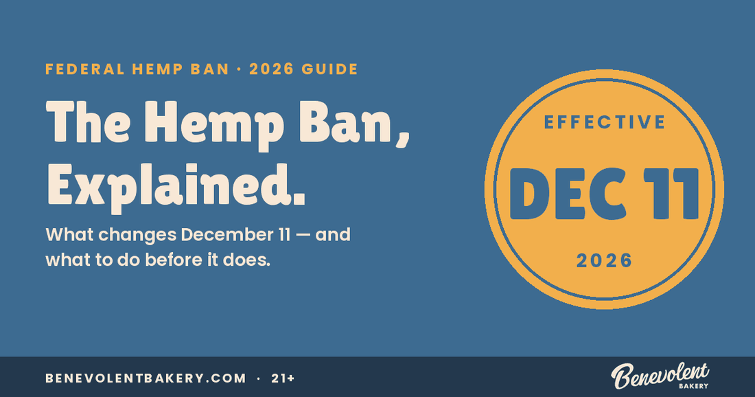 Federal Hemp Ban 2026: What Changes on December 11 (and What to Do Now) - Benevolent Bakery